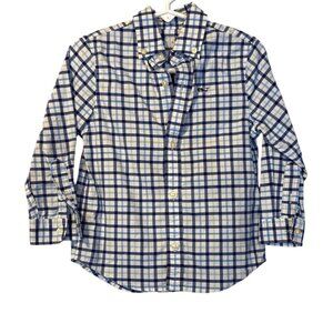 Vineyard Vines Boys On the‎ Go Performance Blue Plaid Button Down Shirt 2T Brrr